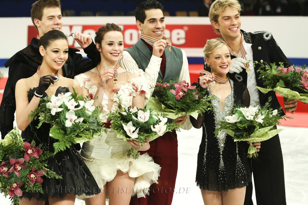 2 Elena ILINYKH-Nikita KATSALAPOV (RUS) ,1 Anna CAPPELLINI-Luca LANOTTE  (ITA) , 3 Penny COOMES-Nicholas BUCKLAND (GBR